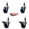 Service Caster 3'' Solid Poly Wheel Swivel 1'' Expanding Stem Caster Set 2 Brakes, 4PK SCC-EX20S314-SPUS-2-PLB-2-1 - alternate 2